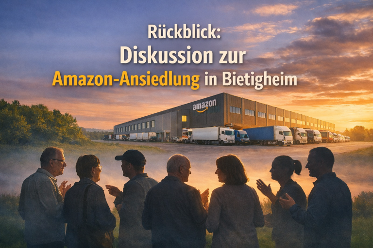 Rückblick auf die Veranstaltungen zur geplanten Amazon-Ansiedlung in Bietigheim